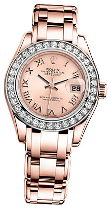 Rolex Pearlmaster 29mm 80285 Pink Roman