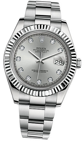 Rolex Datejust II 41mm 116334 Silver Brill