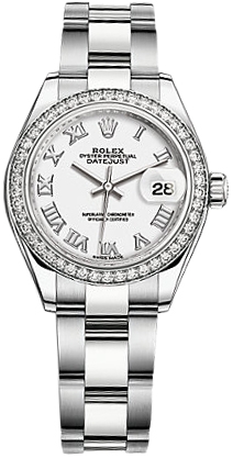 Rolex Lady-Datejust 28mm 279384rbr White Roman Oyster-band