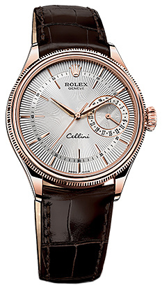Rolex Cellini Date 39mm 50515 Silver Brown-strap