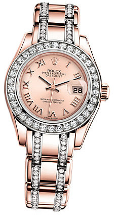 Rolex Pearlmaster 29mm 80285 Pink Roman BR