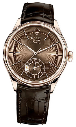 Rolex Cellini Dual Time 39mm 50525 Brown