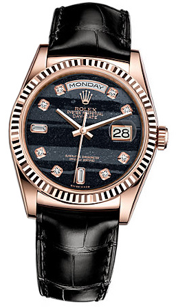 Rolex Day-Date 36mm 118135 Ferrite Black-strap