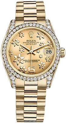Rolex Datejust 31mm 178158 Champagne Floral