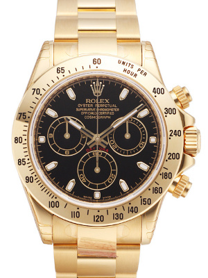 Rolex Cosmograph Daytona Yellow Gold 116528 Black Index